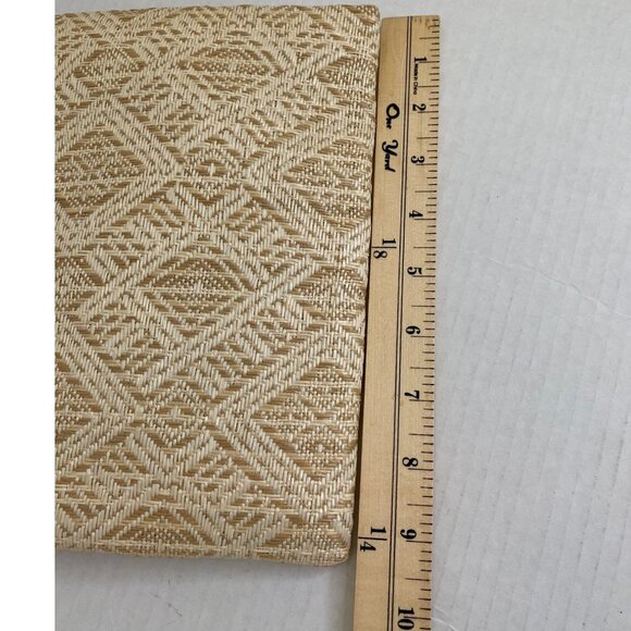 Cappelli NWOT Straw Woven Beige Small Clutch Bag With Rope Handle & Wooden Beads - Picture 7 of 13